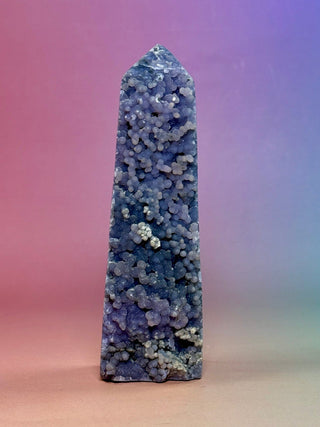 GRAPE AGATE TOWER - HAND CARVED (2) The Crystal Avenues 