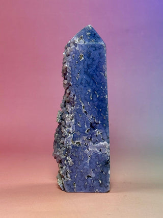 GRAPE AGATE TOWER - HAND CARVED (2) The Crystal Avenues 