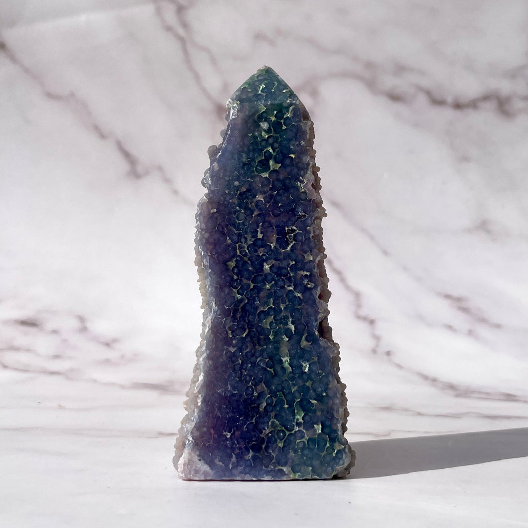 GRAPE AGATE TOWER - HAND CARVED (6) The Crystal Avenues 