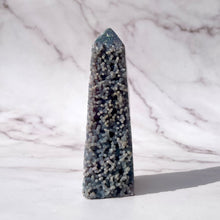 Load image into Gallery viewer, GRAPE AGATE TOWER - HAND CARVED (6) The Crystal Avenues 
