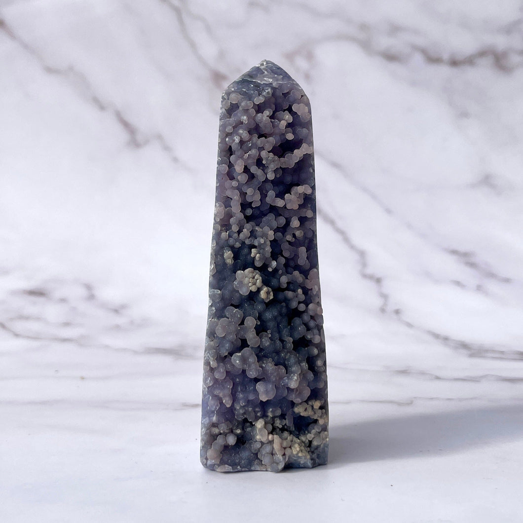 GRAPE AGATE TOWER - HAND CARVED (7) The Crystal Avenues 