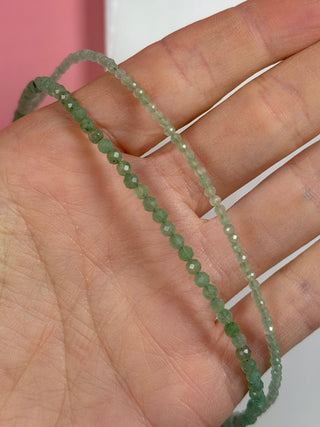 GREEN AVENTURINE FACET CHOKER NECKLACE Necklace The Crystal Avenues 