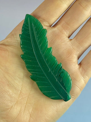 GREEN AVENTURINE FEATHER (3) The Crystal Avenues 