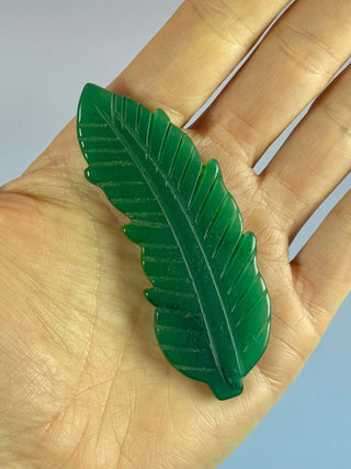 GREEN AVENTURINE FEATHER (3) The Crystal Avenues 