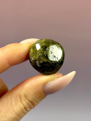 GREEN GARNET (2) Tumble Stone The Crystal Avenues 