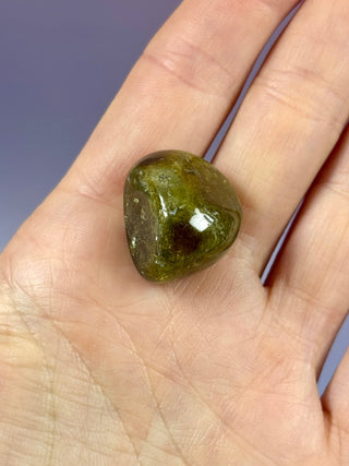 GREEN GARNET (4) Tumble Stone The Crystal Avenues 