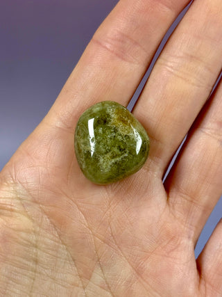 GREEN GARNET (5) Tumble Stone The Crystal Avenues 