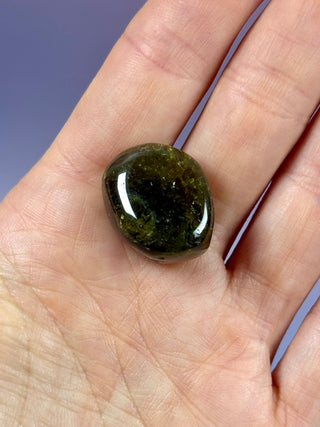 GREEN GARNET (6) Tumble Stone The Crystal Avenues 
