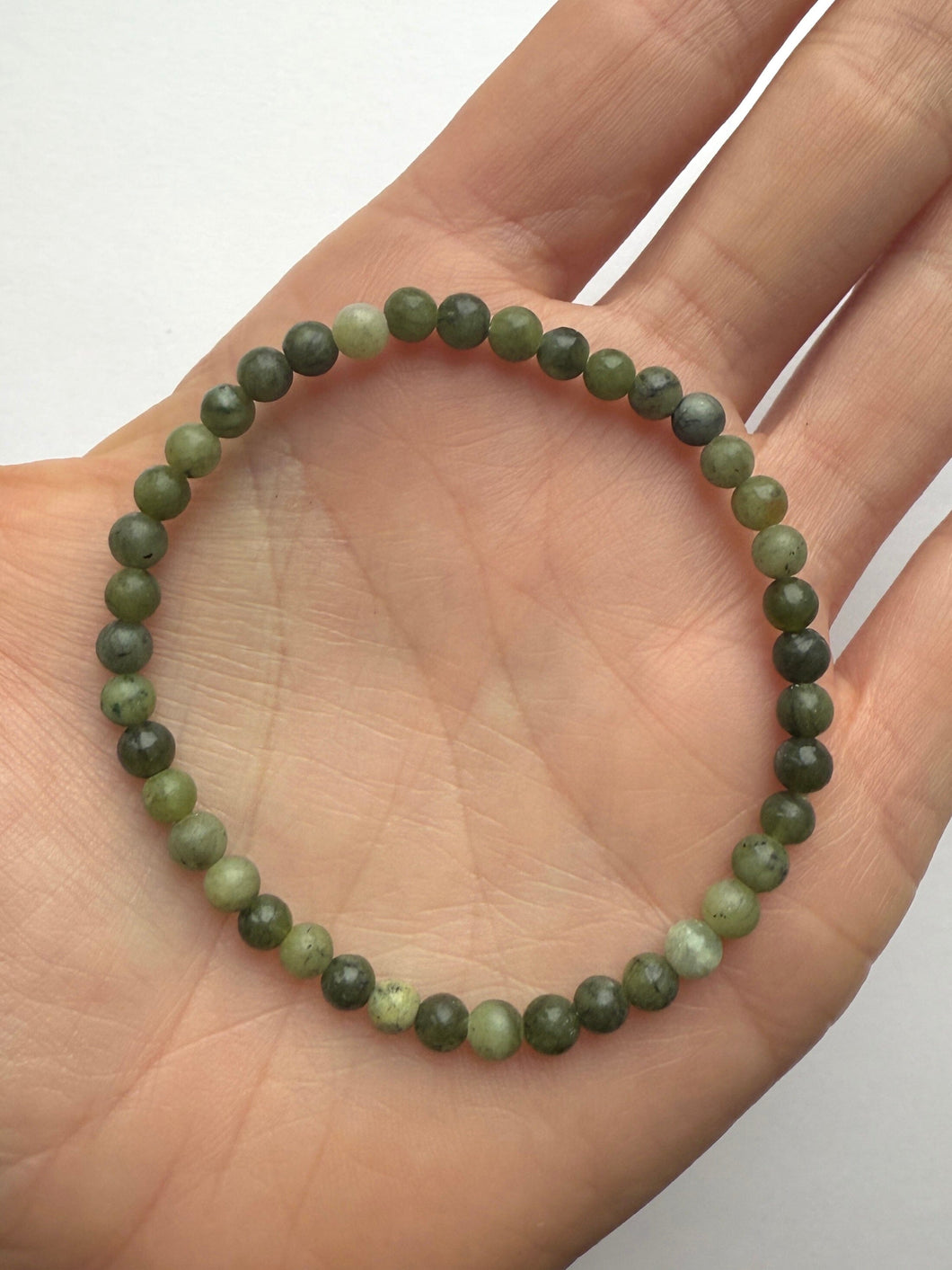 GREEN JADE BRACELET (4MM) Bracelet The Crystal Avenues 