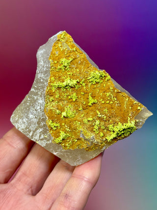 GREEN NONTRONITE ON QUARTZ (1) Raw Crystal The Crystal Avenues 