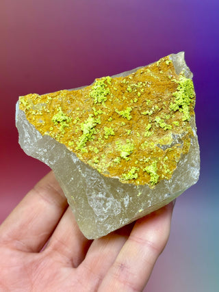 GREEN NONTRONITE ON QUARTZ (1) Raw Crystal The Crystal Avenues 