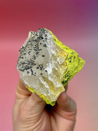 GREEN NONTRONITE ON QUARTZ (8) Raw Crystal The Crystal Avenues 