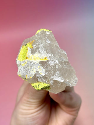 GREEN NONTRONITE ON QUARTZ (9) Raw Crystal The Crystal Avenues 