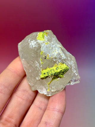 GREEN NONTRONITE ON QUARTZ (9) Raw Crystal The Crystal Avenues 