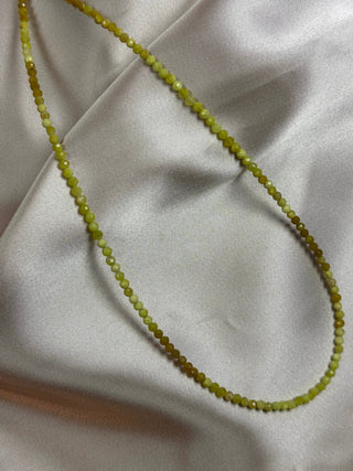 GREEN OPAL FACET CHOKER NECKLACE Necklace The Crystal Avenues 