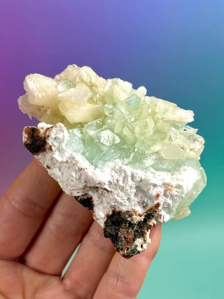GREEN STARSEER APOPHYLLITE CLUSTER (4) Cluster The Crystal Avenues 