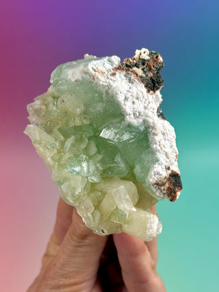 GREEN STARSEER APOPHYLLITE CLUSTER (4) Cluster The Crystal Avenues 