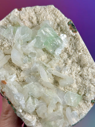 GREEN STARSEER APOPHYLLITE CLUSTER (N) Cluster The Crystal Avenues 
