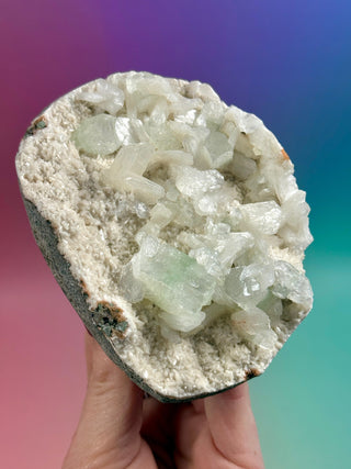 GREEN STARSEER APOPHYLLITE CLUSTER (N) Cluster The Crystal Avenues 