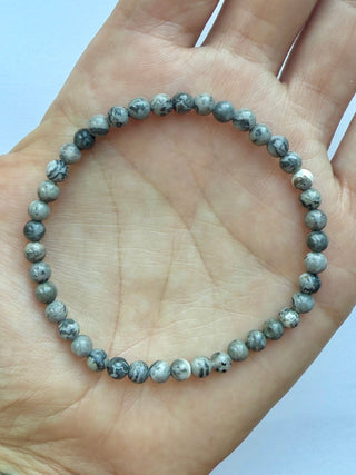 GREY PICASSO JASPIS BRACELET (4MM) Bracelet The Crystal Avenues 