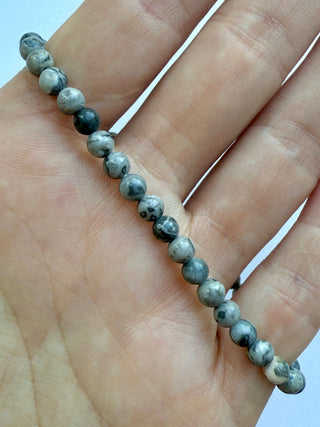 GREY PICASSO JASPIS BRACELET (4MM) Bracelet The Crystal Avenues 