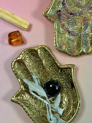 HAND OF FATIMA INCENSE BURNER TRAY The Crystal Avenues 