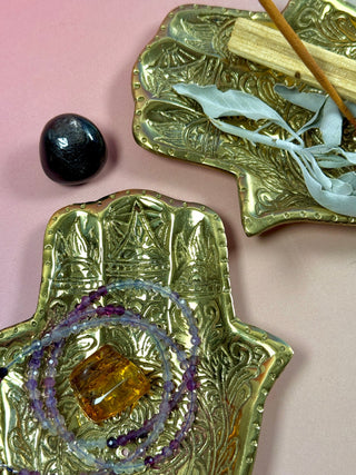 HAND OF FATIMA INCENSE BURNER TRAY The Crystal Avenues 