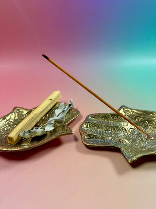 HAND OF FATIMA INCENSE BURNER TRAY The Crystal Avenues 