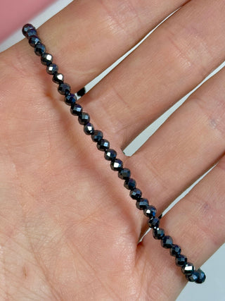 HEMATITE FACET STRETCH BRACELET Bracelet The Crystal Avenues 