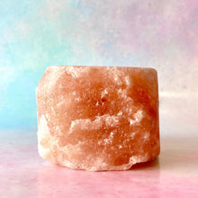 Load image into Gallery viewer, HIMALAYA SALT T-LIGHT HOLDER tumble stone The Crystal Avenues 
