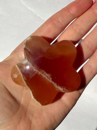 HONEY CALCITE FLOWER (1) Palmstone The Crystal Avenues 