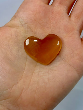 HONEY CALCITE HEART (3) Palmstone The Crystal Avenues 