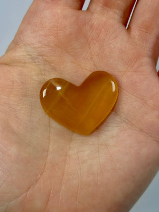 HONEY CALCITE HEART (5) Palmstone The Crystal Avenues 