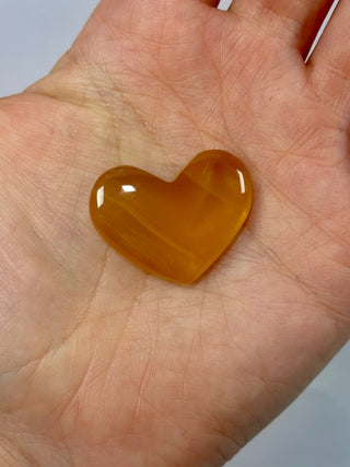 HONEY CALCITE HEART (5) Palmstone The Crystal Avenues 