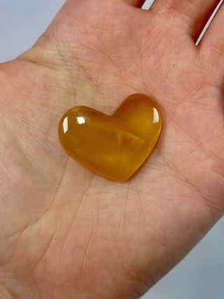 HONEY CALCITE HEART (6) Palmstone The Crystal Avenues 