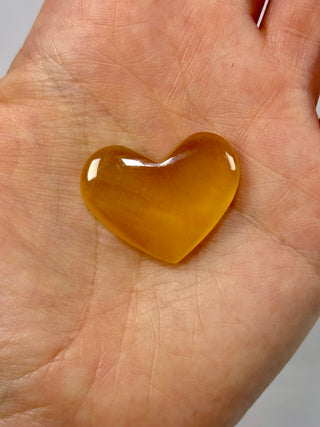 HONEY CALCITE HEART (7) Palmstone The Crystal Avenues 