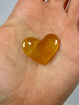 HONEY CALCITE HEART (8) Palmstone The Crystal Avenues 