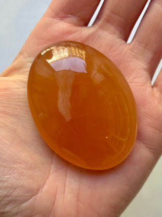 HONEY CALCITE PALM STONE (1) Palmstone The Crystal Avenues 