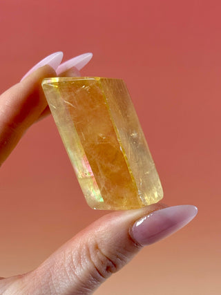 HONEY OPTICAL CALCITE FREEFORM (2) Freeform The Crystal Avenues 
