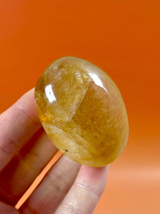 HONEY OPTICAL CALCITE PALM STONE (5) Palmstone The Crystal Avenues 