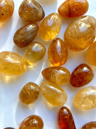 HONEY OPTICAL CALCITE TUMBLE STONE Tumble Stone The Crystal Avenues 