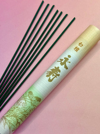 JAPANESE INCENSE STICKS - EIJU BYAKUDAN (Sandalwood) The Crystal Avenues 