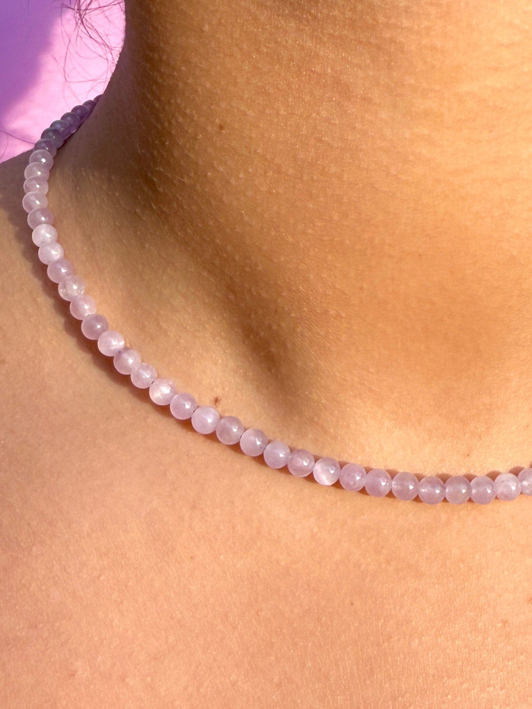 KUNZITE CHOKER NECKLACE Necklace The Crystal Avenues 