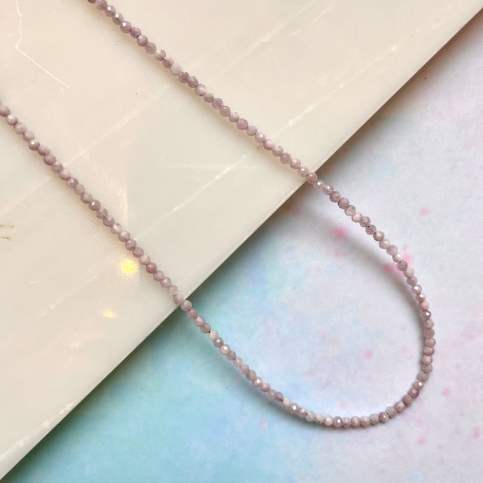 KUNZITE FACET CHOKER NECKLACE Bracelet The Crystal Avenues 