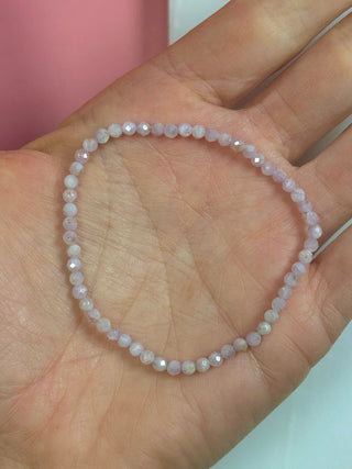 KUNZITE FACET STRETCH BRACELET Bracelet The Crystal Avenues 