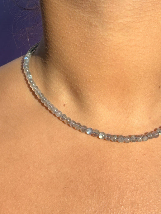 LABRADORITE CHOKER NECKLACE Necklace The Crystal Avenues 