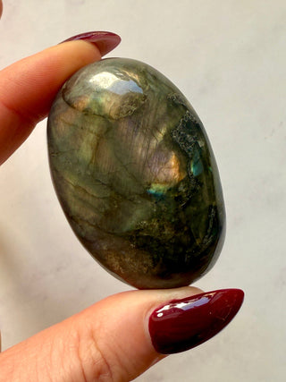 LABRADORITE PALM STONE (9) tumble stone The Crystal Avenues 