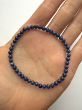 Load image into Gallery viewer, LAPIS LAZULI BRACELET (4MM) Bracelet The Crystal Avenues 
