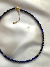 Load image into Gallery viewer, LAPIS LAZULI CHOKER NECKLACE Necklace The Crystal Avenues 
