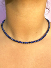 Load image into Gallery viewer, LAPIS LAZULI CHOKER NECKLACE Necklace The Crystal Avenues 
